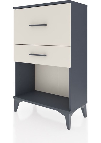 Arges Komodin 2 Çekmeceli 60X30X96 Antrasit-Aytaşı modelleri