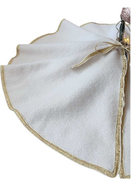 ,yılbaşı Çam Ağacı Altı Örtüsü, Çam Ağacı Ayak Halısı Örtüsü, Krem Renk,peluş 70 cm fırsatları