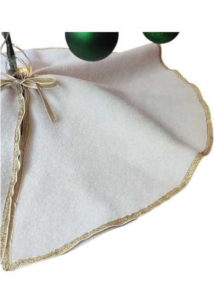 ,yılbaşı Çam Ağacı Altı Örtüsü, Çam Ağacı Ayak Halısı Örtüsü, Krem Renk,peluş 70 cm indirimleri