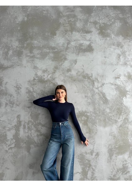 Bisiklet Yaka Parmak Geçmeli Body modelleri