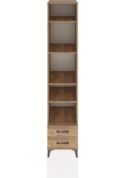 Hyperion Dolap 5 Raflı 2 Çekmeceli 44X44X221 Çam-Çam