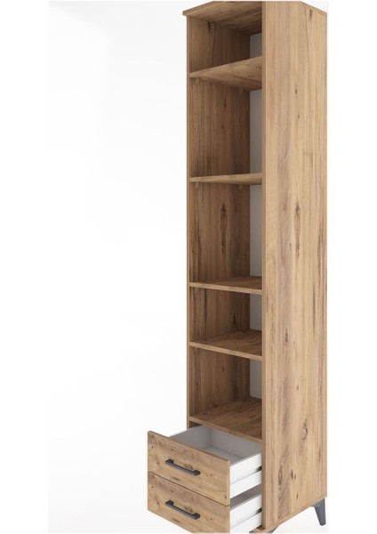 Hyperion Dolap 5 Raflı 2 Çekmeceli 44X44X221 Çam-Çam indirimleri