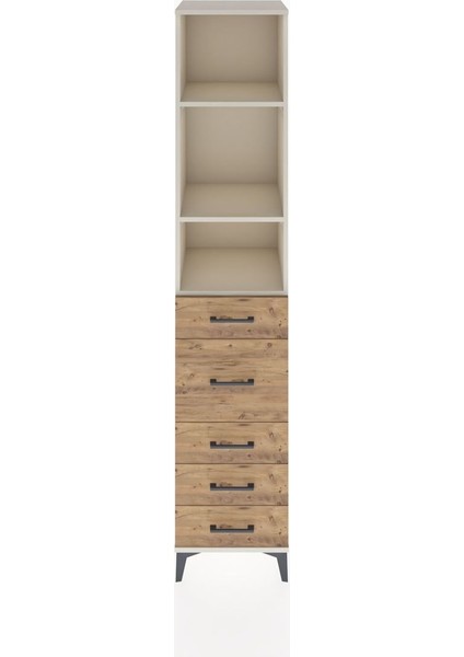 Hyperion Dolap 3 Raflı 5 Çekmeceli 44X44X221 Aytaşı-Çam