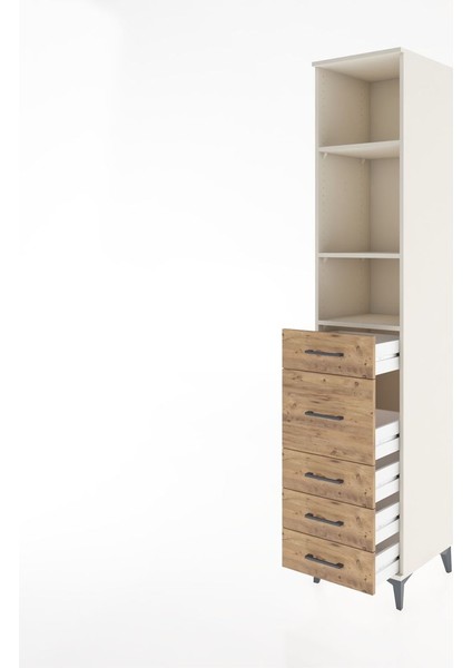 Hyperion Dolap 3 Raflı 5 Çekmeceli 44X44X221 Aytaşı-Çam fırsatları