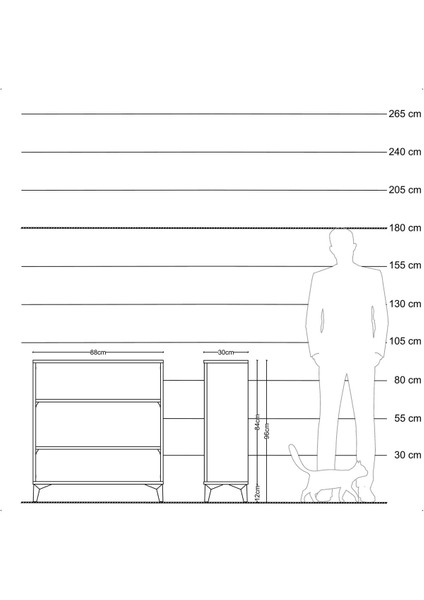 Arges Şifonyer 2 Raflı 88X30X96 Aytaşı-Aytaşı fırsatları