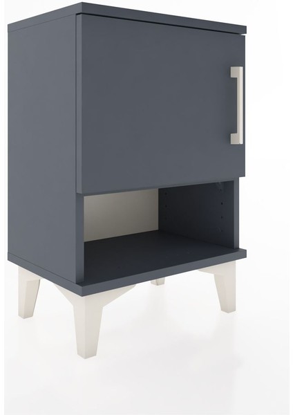 Arges Komodin 2 Raflı Tek Kapaklı 44X30X64 Antrasit-Antrasit fiyatları