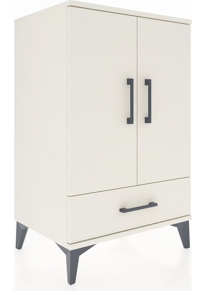 Hyperion Komodin 3 Raflı Tek Çekmeceli 2 Kapaklı 60X44X96 Aytaşı-Aytaşı fiyatları