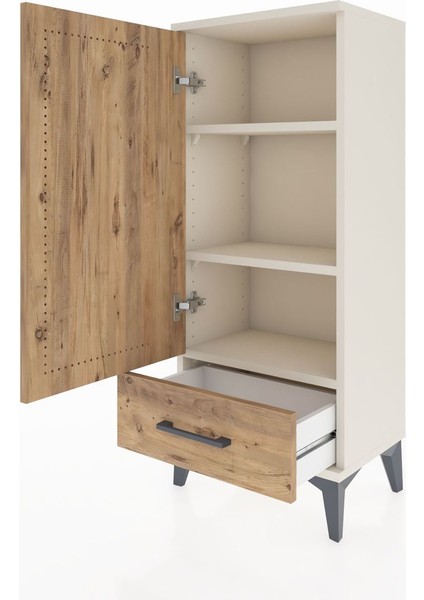 Arges Komodin 3 Raflı Tek Çekmeceli Tek Kapaklı 44X30X106 Aytaşı-Çam fırsatları