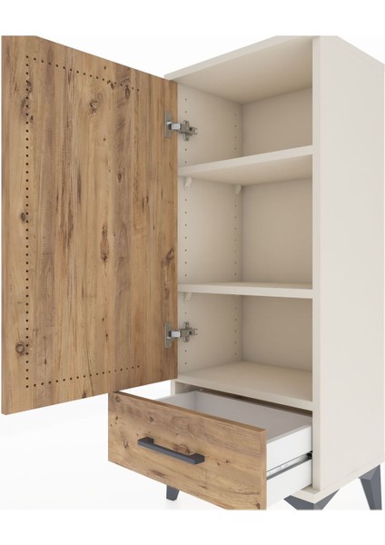 Arges Komodin 3 Raflı Tek Çekmeceli Tek Kapaklı 44X30X106 Aytaşı-Çam indirimleri