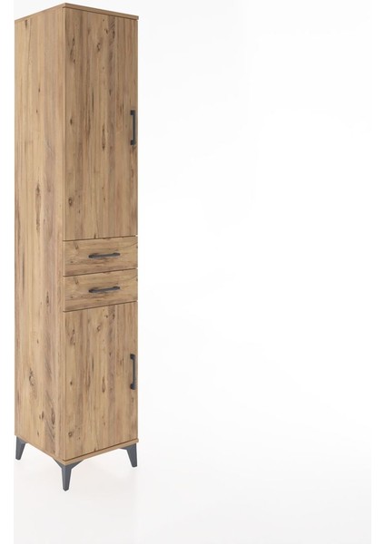 Hyperion Dolap 4 Raflı 2 Çekmeceli 2 Kapaklı 44X44X221 Çam-Çam fiyatları