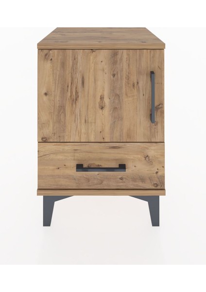 Hyperion Komodin Tek Raflı Tek Çekmeceli Tek Kapaklı 44X44X64 Çam-Çam