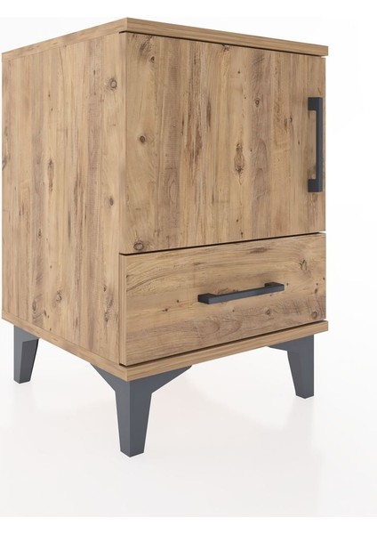 Hyperion Komodin Tek Raflı Tek Çekmeceli Tek Kapaklı 44X44X64 Çam-Çam fiyatları