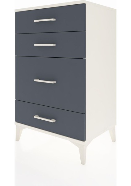 Hyperion Komodin 4 Çekmeceli 60X44X96 Aytaşı-Antrasit modelleri