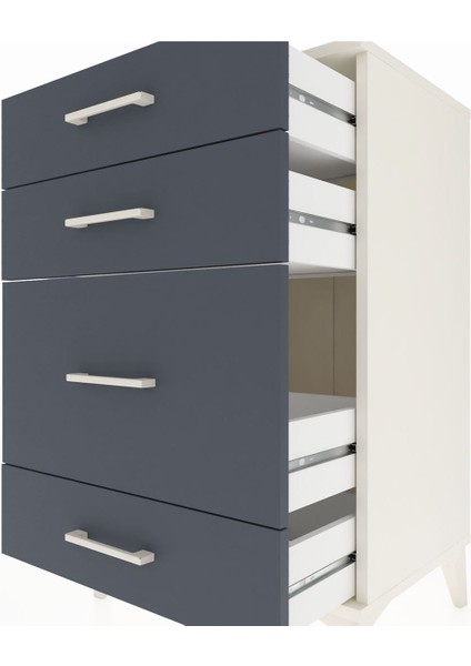 Hyperion Komodin 4 Çekmeceli 60X44X96 Aytaşı-Antrasit indirimleri