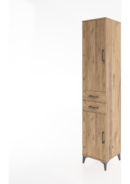 Hyperion Dolap 4 Raflı 2 Çekmeceli 2 Kapaklı 44X44X221 Çam-Çam modelleri