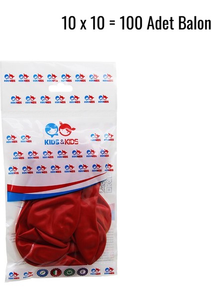 Kırmızı 100PCS Balon G-90A (5067)
