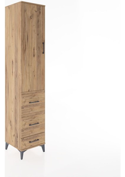 Hyperion Dolap 3 Raflı 3 Çekmeceli Tek Kapaklı 44X44X221 Çam-Çam fiyatları