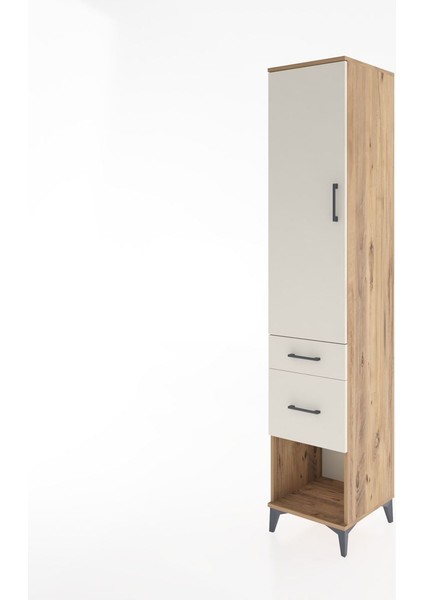 Hyperion Dolap 2 Raflı 2 Çekmeceli Tek Askılı 44X44X221 Çam-Aytaşı modelleri