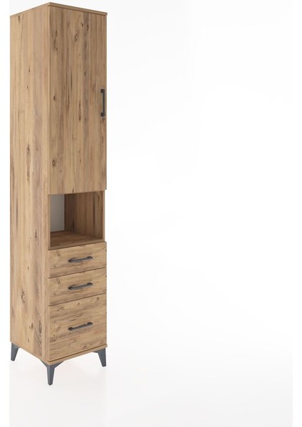 Hyperion Dolap 3 Raflı 3 Çekmeceli Tek Askılı 44X44X221 Çam-Çam fiyatları