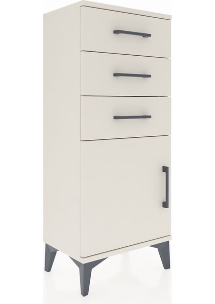 Arges Komodin Tek Raflı 3 Çekmeceli Tek Kapaklı 44X30X106 Aytaşı-Aytaşı fiyatları