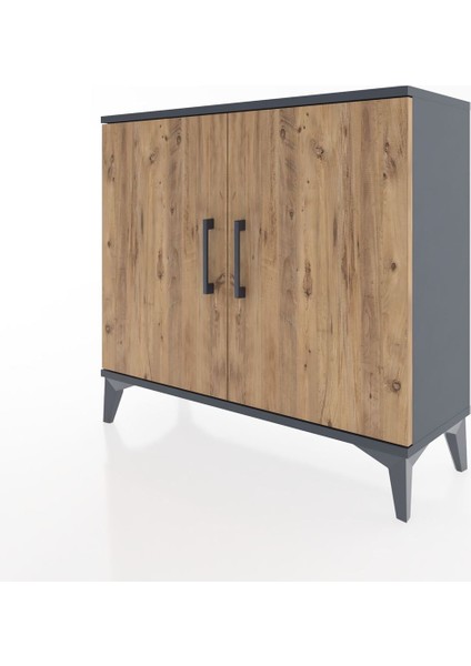 Arges Şifonyer Tek Raflı 2 Kapaklı 88X30X80 Antrasit-Çam modelleri