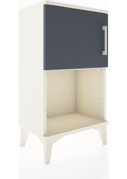 Arges Komodin 2 Raflı 2 Çekmeceli Tek Kapaklı 44X30X80 Aytaşı-Antrasit fırsatları