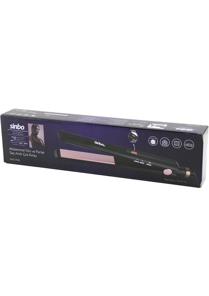 120X25MM Dijital Saç Düzleştirici Makine Seramik Kaplama 120-220℃ 360° Kablo=1.8mt SHD-1708 (4172)