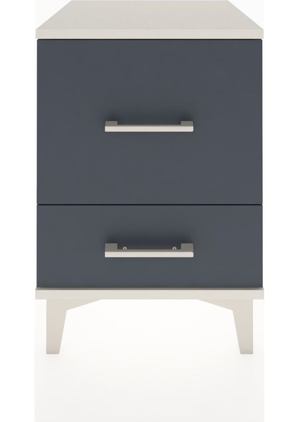 Hyperion Komodin 2 Çekmeceli 44X44X64 Aytaşı-Antrasit