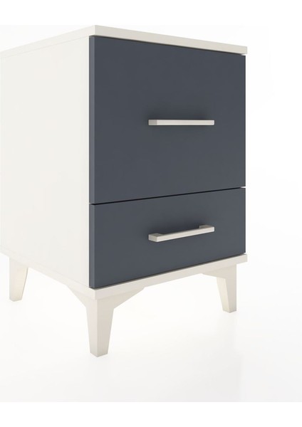 Hyperion Komodin 2 Çekmeceli 44X44X64 Aytaşı-Antrasit fiyatları