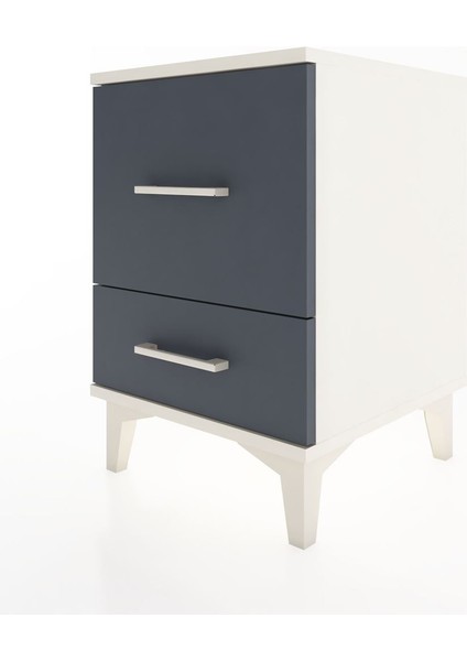 Hyperion Komodin 2 Çekmeceli 44X44X64 Aytaşı-Antrasit modelleri