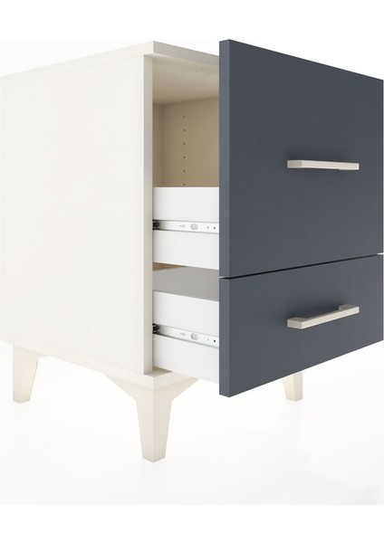 Hyperion Komodin 2 Çekmeceli 44X44X64 Aytaşı-Antrasit fırsatları