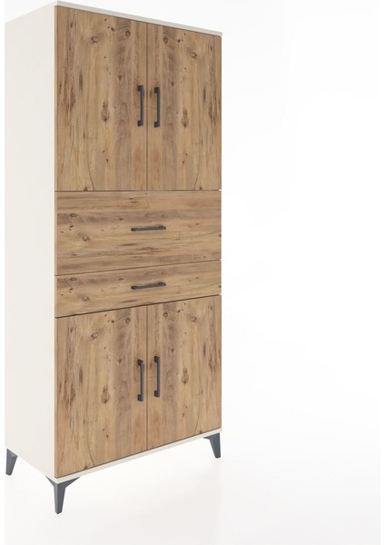 Hyperion Dolap 4 Raflı 2 Çekmeceli 4 Kapaklı 88X44X195 Aytaşı-Çam fiyatları