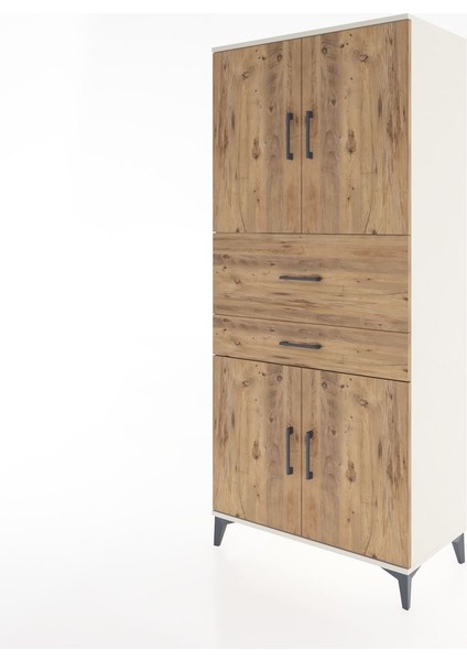 Hyperion Dolap 4 Raflı 2 Çekmeceli 4 Kapaklı 88X44X195 Aytaşı-Çam modelleri