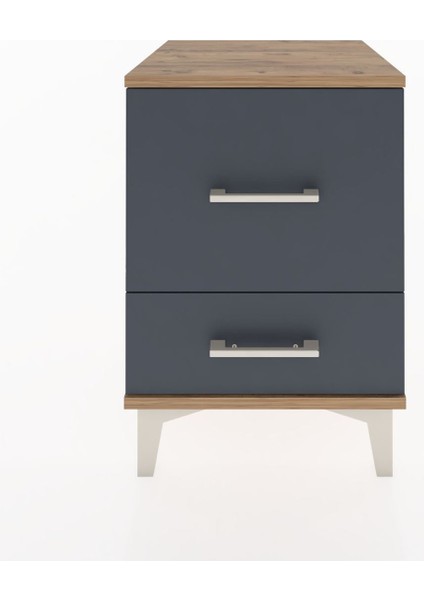 Hyperion Komodin 2 Çekmeceli 44X44X64 Çam-Antrasit