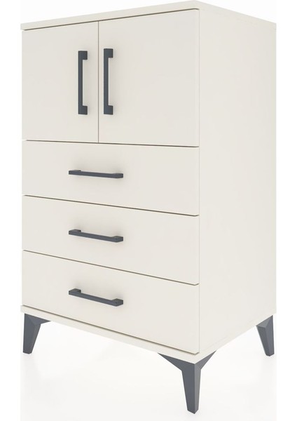 Hyperion Komodin Tek Raflı 3 Çekmeceli 2 Kapaklı 60X44X96 Aytaşı-Aytaşı modelleri