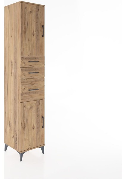 Hyperion Dolap 3 Raflı 3 Çekmeceli 2 Kapaklı 44X44X221 Çam-Çam fiyatları