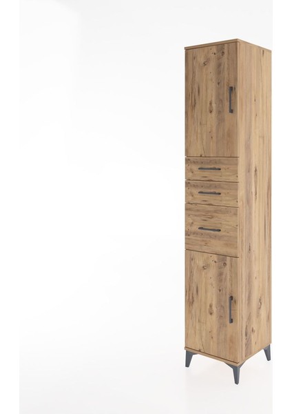 Hyperion Dolap 3 Raflı 3 Çekmeceli 2 Kapaklı 44X44X221 Çam-Çam modelleri