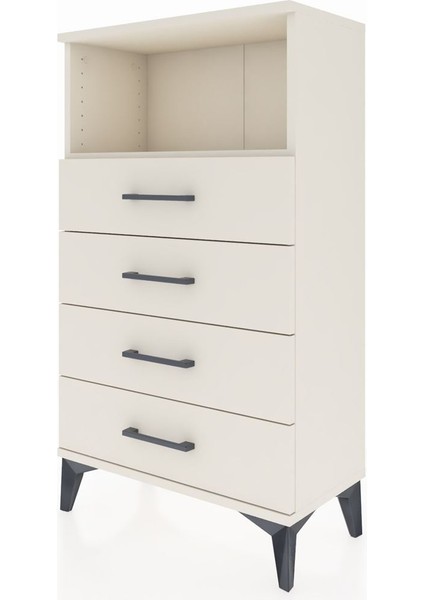 Arges Komodin Tek Raflı 4 Çekmeceli 60X30X106 Aytaşı-Aytaşı indirimleri