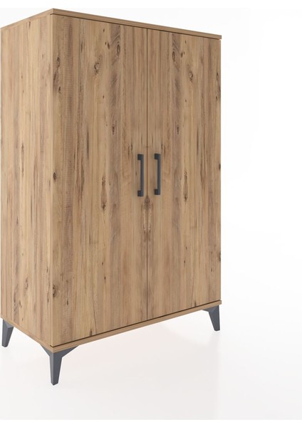 Hyperion Dolap Tek Raflı 2 Kapaklı Tek Askılı 88X44X134 Çam-Çam fiyatları