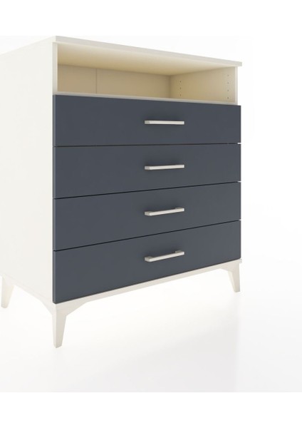 Hyperion Şifonyer Tek Raflı 4 Çekmeceli 88X44X96 Aytaşı-Antrasit fiyatları