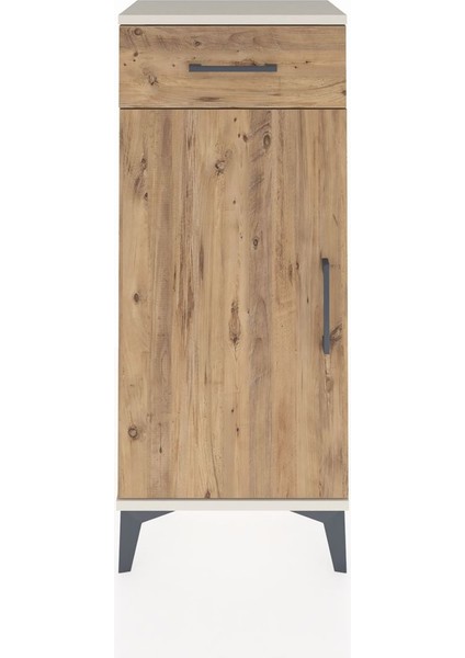 Arges Komodin 2 Raflı Tek Çekmeceli Tek Kapaklı 44X30X106 Aytaşı-Çam