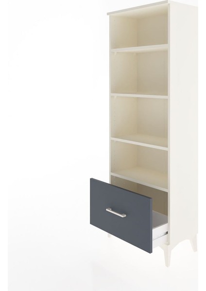 Arges Dolap 4 Raflı Tek Çekmeceli 60X30X163 Aytaşı-Antrasit fırsatları