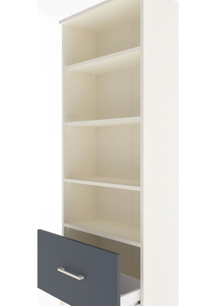 Arges Dolap 4 Raflı Tek Çekmeceli 60X30X163 Aytaşı-Antrasit indirimleri