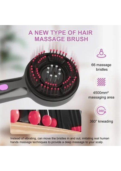 Çok Fonksiyonlu Elektrikli Saç Derisi Masaj Fırçası (4172) indirimleri