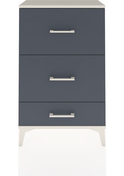 Arges Komodin 3 Çekmeceli 60X30X96 Aytaşı-Antrasit