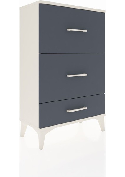 Arges Komodin 3 Çekmeceli 60X30X96 Aytaşı-Antrasit fiyatları