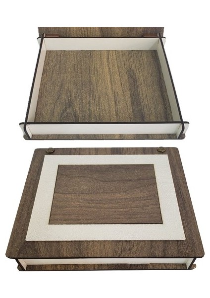 Dekoratif Ahşap Derili Kutu