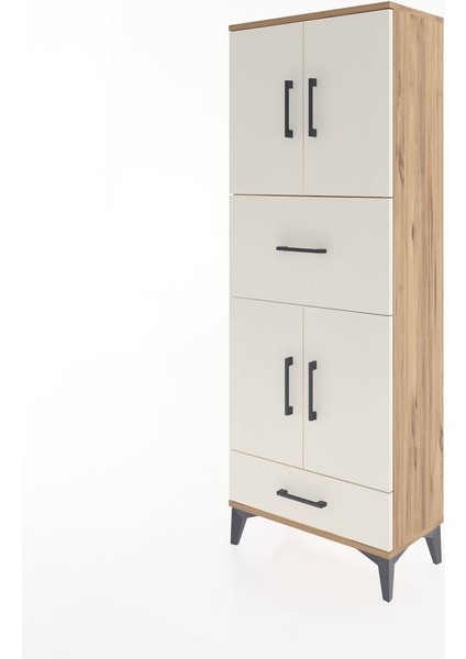 Arges Dolap 4 Raflı 2 Çekmeceli 4 Kapaklı 60X30X163 Çam-Aytaşı modelleri