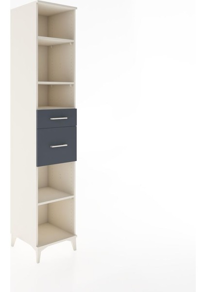 Hyperion Dolap 4 Raflı 2 Çekmeceli 44X44X221 Aytaşı-Antrasit fiyatları
