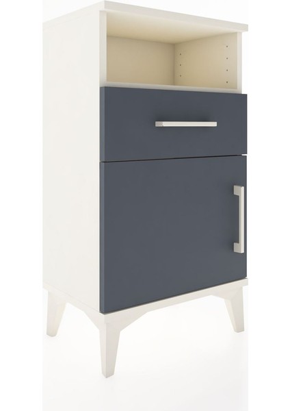 Arges Komodin 2 Raflı Tek Çekmeceli Tek Kapaklı 44X30X80 Aytaşı-Antrasit modelleri